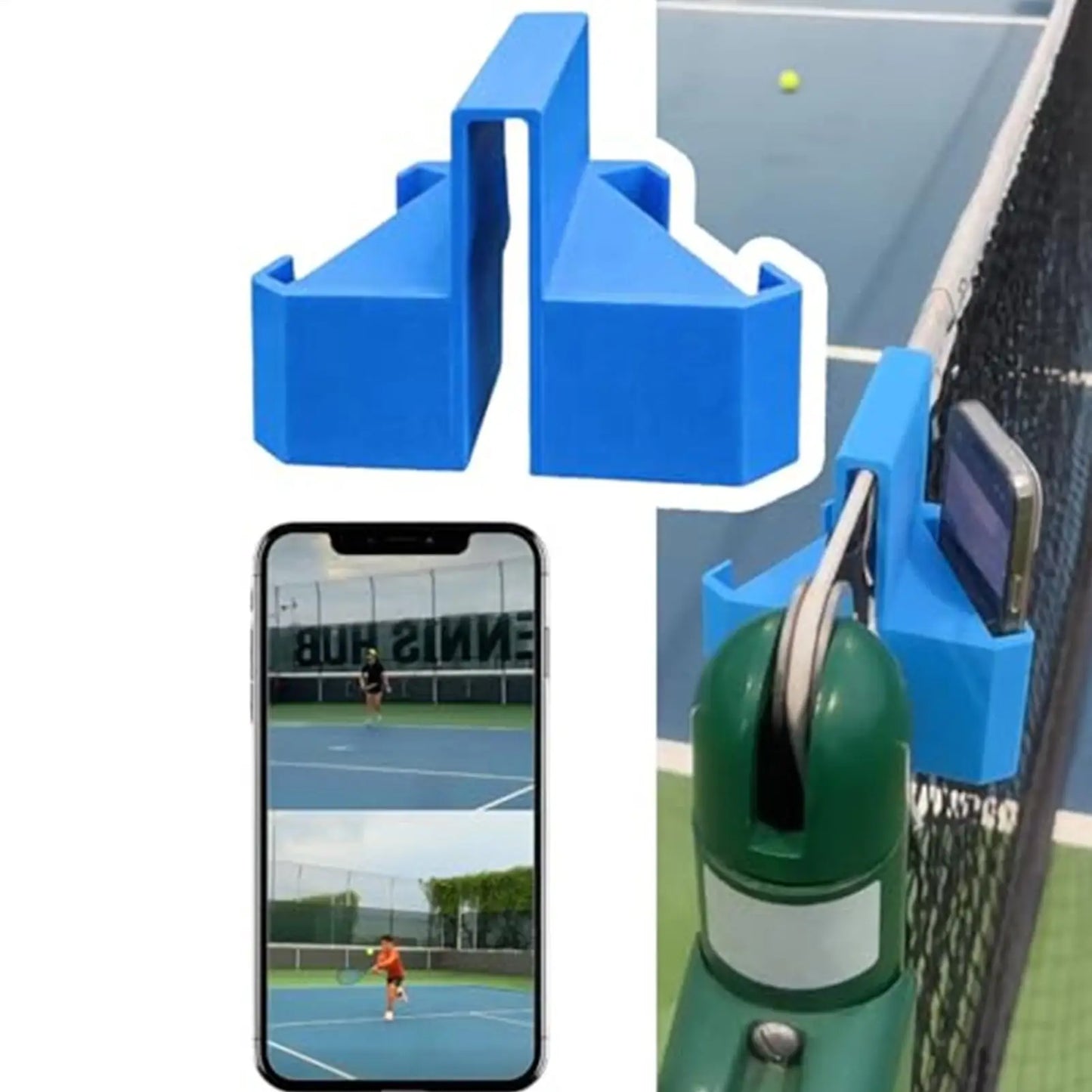 Portable Clamp Mount for Tennis Camera - 3D Printed Holder for Match Analysis and Live Streaming