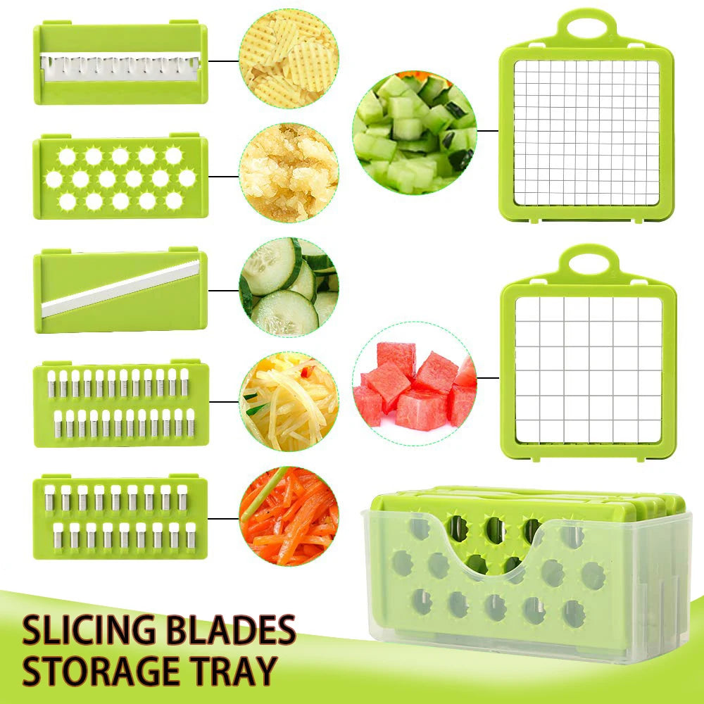 Multifunctional Vegetable Cutter and Slicer with Peeler and Grater for Kitchen Use
