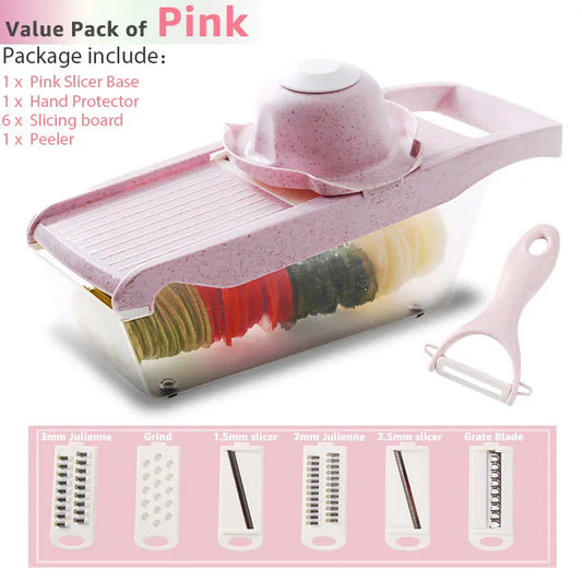 Multifunctional Vegetable Cutter and Slicer with Peeler and Grater for Kitchen Use