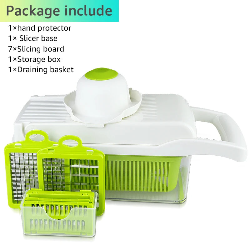 Multifunctional Vegetable Cutter and Slicer with Peeler and Grater for Kitchen Use